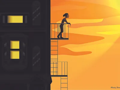 The painting reimagined animation branding design graphic design illustration lanscape sky sunset the painting vector vintage