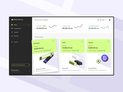 Fintech platform dashboard concept chart coin crypto currency dashboard finance fintech illustration money ui ux ui design web web app