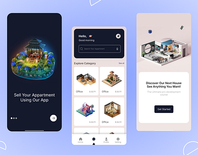 Real States App UI UX Design adobe xd android app design app ui app ux clean app creative design design dribbble best shot dribble figma figma design graphic design hi fi design mobile app design modern app prototype real state app ui ui ux design wireframe
