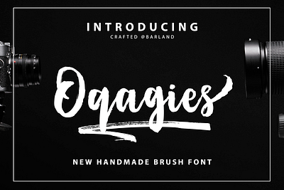 Font Oqagies Brush + Bonus retro