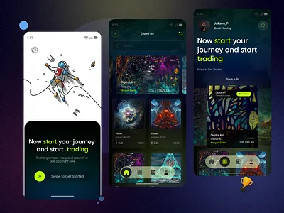 NFT App design app app design binance bitcoin blockchain crypto cryptocurrency ethereum finance ios mobile mobile app mobile app design mobile design nft nft app nft design trading wallet web app