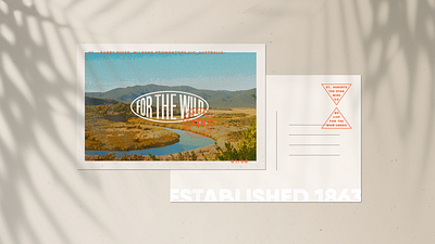 For The Wild Postcard australia branding nature outdoors postcard print design stamp wine