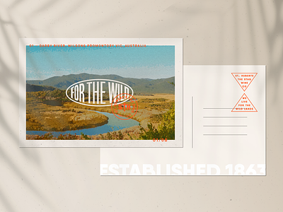 For The Wild Postcard australia branding nature outdoors postcard print design stamp wine