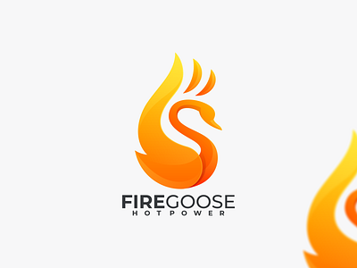 FIRE GOOSE app branding design fire goose fire goose logo fire swan logo icon illustration logo swan logo ui ux vector