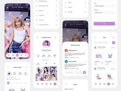 Lovagram - Social Media App application clean instagram instagram stories ios ios app ios app design iphone mobile mobile app mobile social app mobile ui modern ui social media social media app social media template social network stories uiux video
