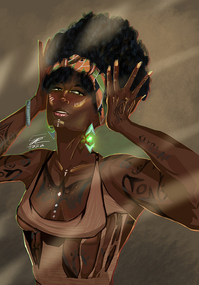 Geitha - African Goddess of Persuasion character design clip studio paint design digital art graphic design illustration