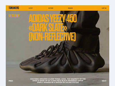 Tsneakers adidas design ecom ecommerce landing page sneakers ui web yeezy