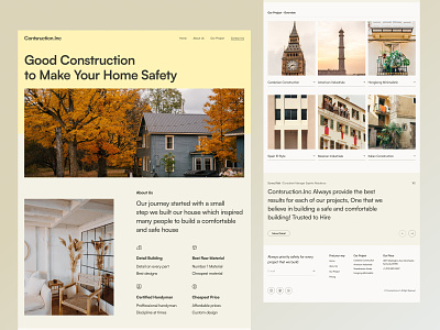 Contsruction.Inc | landing page Architecture | Sunnyday Sunnyday agency architect architectural architecture architecture design art clean design graphic design homepage interior architecture interior design landing landing page minimal property real estate ui ux website