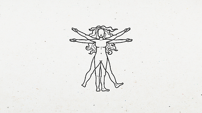 The Vitruvian Woman icon illustration symmetry witch woman