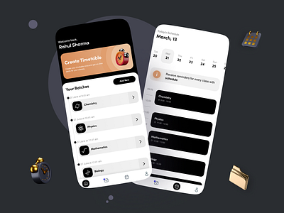 Your Schedule (Timetable) app design ed tech illustration mobile app mobile ui school teacher timetable ui ux