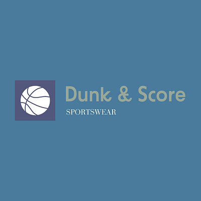 Dunk & Score, Sportswear branding graphic design logo logo design