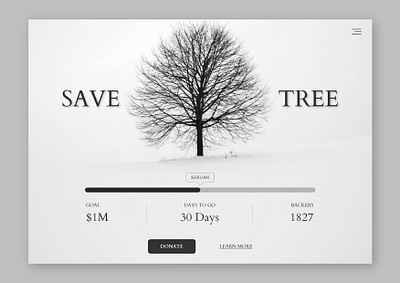 Save Tree Donation Website design figma ui ux website