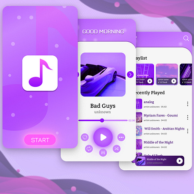 Music application 4k wallpaper app ui application ui beauty application design graphic design illustration mobile app ui music ui