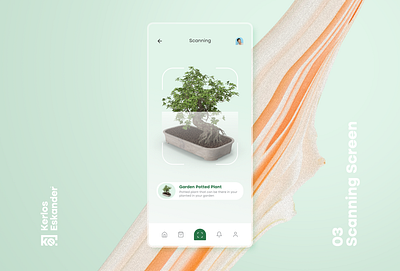Plantia Mobile App Scanning Screen app design mobile plants scanning screen ui ux uiux