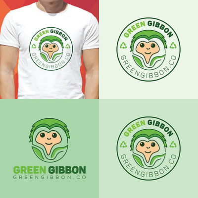 Green Gibbon branding graphic design logo