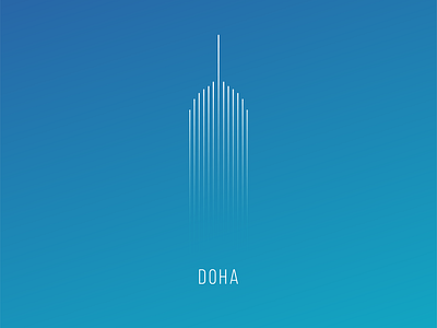 Doha Tower line art - 2022 design graphic design illustration lineart new qatar