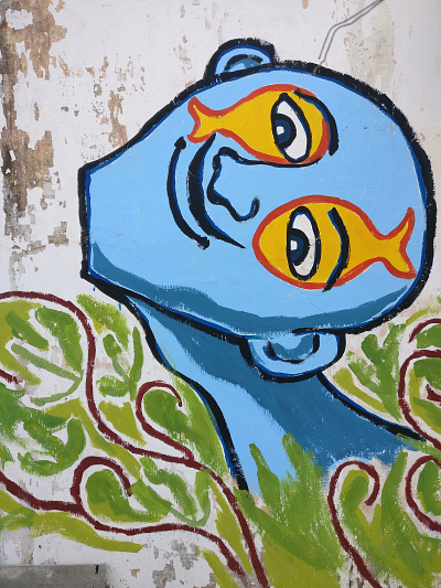 Pondicherry - Wall Art Faces art illustration illustrator mural