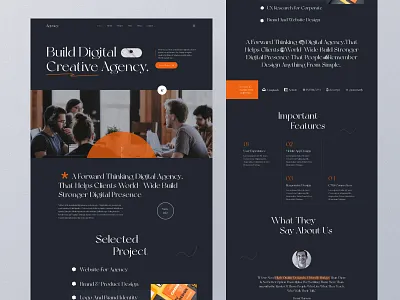 Agency - Digital Marketing Agency Landing Page agency agency digital agency landing page company creative agency design digital digital agency digital marketing hero homepage landing page minimalist portfolio studio ui ux web design website website design