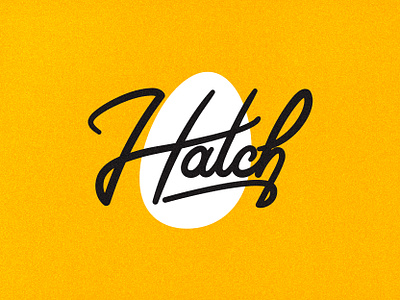 Hatch logo branding design egg logo mark script typography wordmark