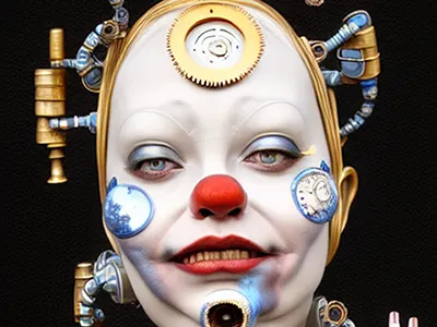 Cyber Clown illustration