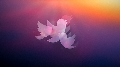 Twitter header visual birds clay design gradient illustration sketch sunset tweet twitter visual website