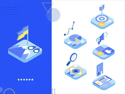 Animated icons set advertising after effects animation branding business illustrations concept art icons icons set illustration marketing modern ugem ui vector