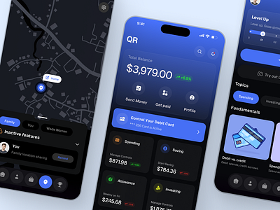Finance Management App app app design banking banking app finance finance app financial fintech invest investment kid mobile mobile app money money management ui uiux