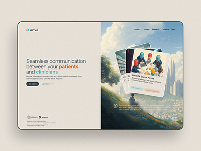 Healthcare Web Concept ai clean design future healthcare hero interface landing landing page midi journey minimal product saas ui ui design ux ux design web web design web template