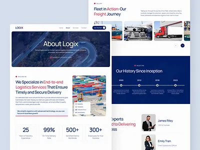Logix About & Contact Us – Logistic Website UI Figma business website design cms intergration digital transformation figma template logistics management logistics web design logistics website mobile friendly design modern web design responsive ui supply chaintech transportation ui ui inspiration ui showcase ui trends uiux design ux for logistics website template