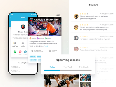 Yoga App - Mobile Prototype app design ui ux ux design