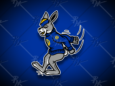 Jackrabbit Griddy athletics classic football griddy logo mascot ncaa sports vintage