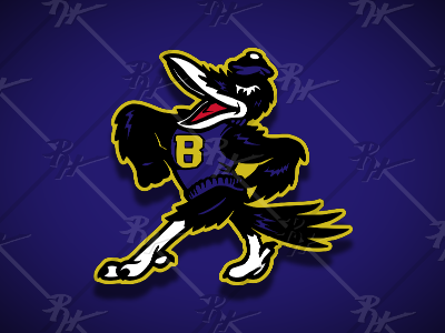 Ravens Mascot Concept athletics classic football logo mascot ravens sports vintage