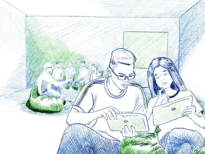 New school books design drawings education illustration procreate rough sketches ui