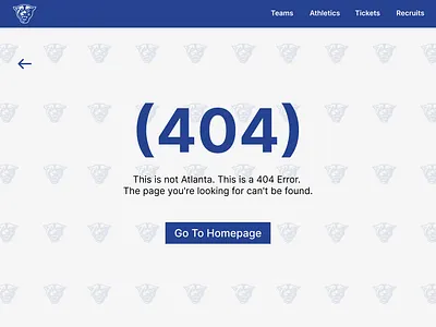 Error 404 Page 404 404 error dailyui desktop error error page georgia state gsu sports ui uidesign website
