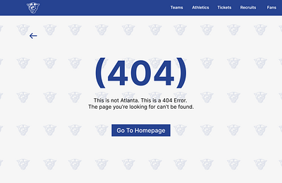 Error 404 Page 404 404 error dailyui desktop error error page georgia state gsu sports ui uidesign website