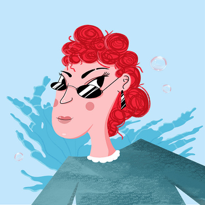 Mrs. Lady design illustration portrait styleframe vector woman