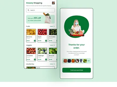 Grocery App design UI 🚀😊 dailyui dailyux design tech ui uidesign ux