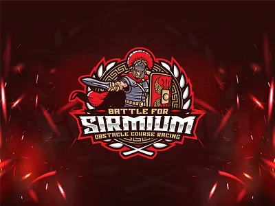 Battle for Sirmum badge design emblem esports gaming illustration logo logo illustration mascot mascot design sport branding sports sports logo sports mascot sports team team team logo