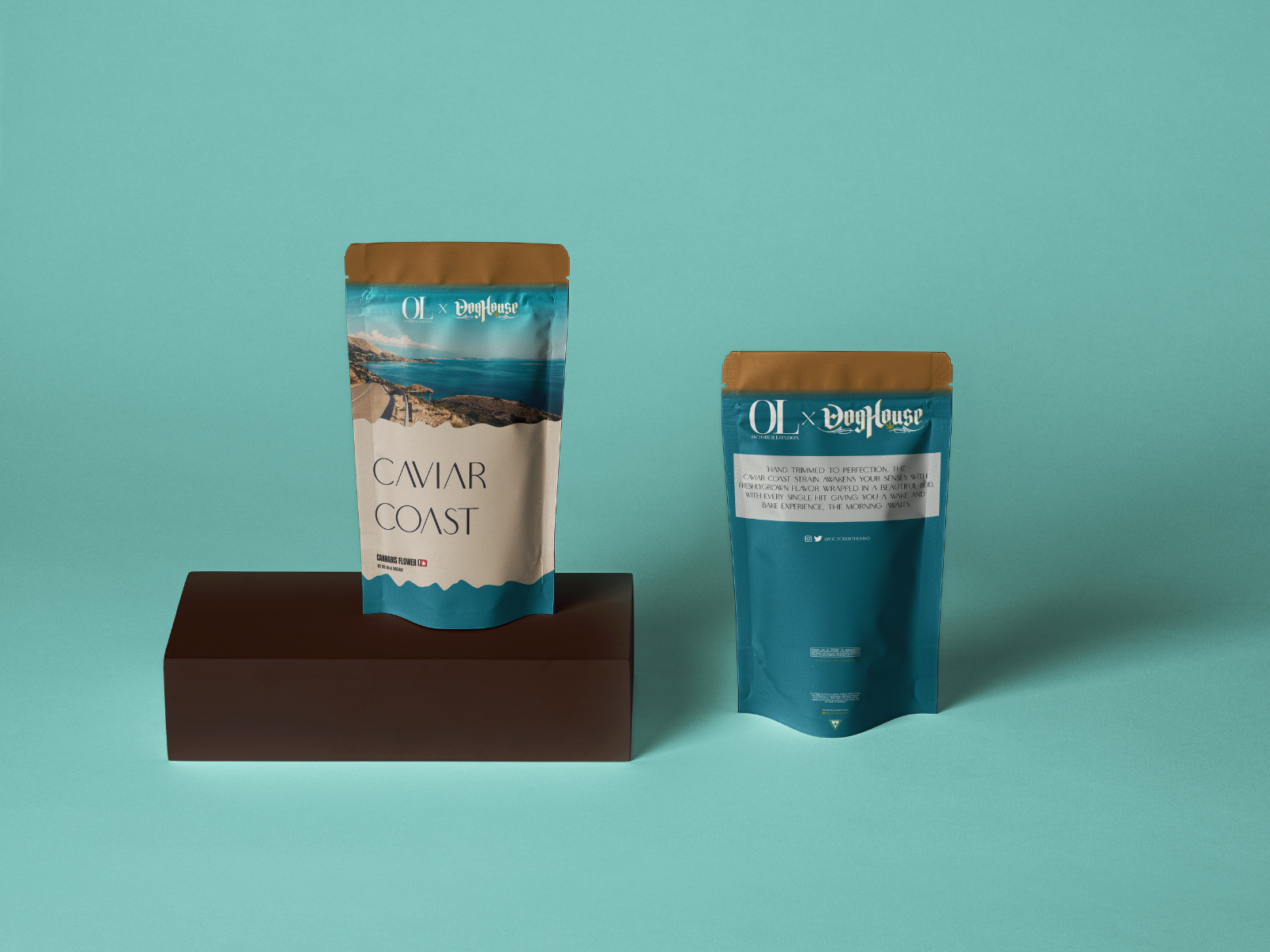 Example of Cannabis Stand up Pouch Design- Caviar Coast