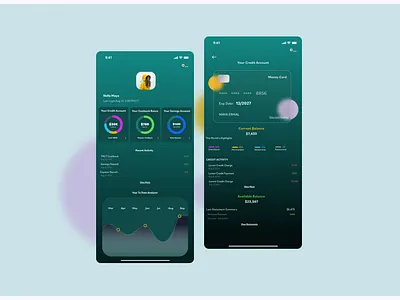 MoneyCard Mobile UI app appdesign bank cash credit creditcard glass green information interface mobile mobileapp money productdesign ui uiux ux