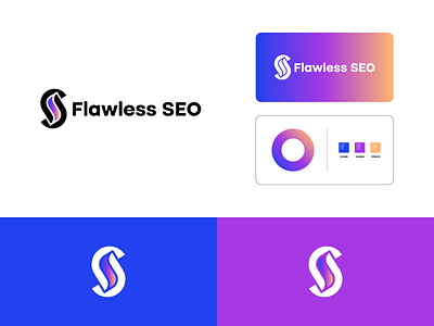 FlawlessSEO Final work! brand branding design flawlessseo graphic design illustration logo logo design logo f logo s marketing minimal modern seo ui