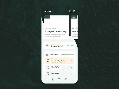 Caviúnas - Condo Dashboard condo dashboard graphic design logo minimal mobile ui ux