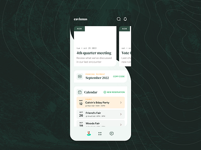 Caviúnas - Condo Dashboard condo dashboard graphic design logo minimal mobile ui ux