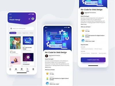 Adaptiv.me | Concept Screens 3d animation app branding crazy4designes design education app education logo graphic design illustration interactive app design logo mobile app design modern app design modern ux design motion graphics ui ui design ux vector