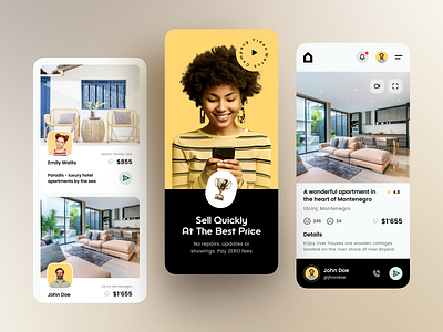 Real Estate App agent apartment app design estate flat home hotel house housing ios mobile property real estate realtor rent residence ui ux