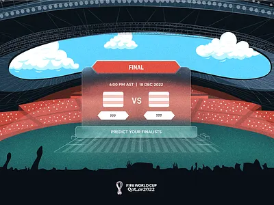 FIFA World Cup 2022 artwork contest drawing fifaworldcup2022 final finalist football football stadium graphic design illustration illustrator lusail stadium predication predict team qatar sketch stadiumillustration team vector vector design