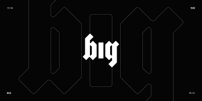"BIG" ambigram adobe illustrator ambigram art big branding design fraktur logo type type design type logo typography vector