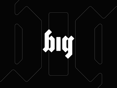 "BIG" ambigram adobe illustrator ambigram art big branding design fraktur logo type type design type logo typography vector