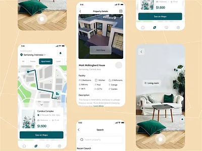 Real estate profile ae after effects animation app apps architecture clean estate figma graphic design mobile mobile app motion muzli product real state realestate ui ux