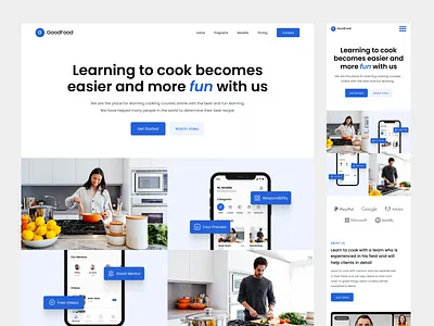 GoodFood Website Design - Untilted UI clean food healthy landing landing page minimalist startup ui user interface website website design
